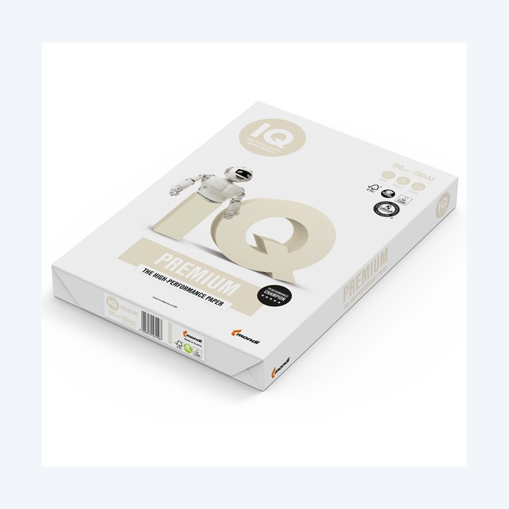 Carta IQ Premium A3 160 gr bianco Mondi conf. 250 fogli | Ecotempo