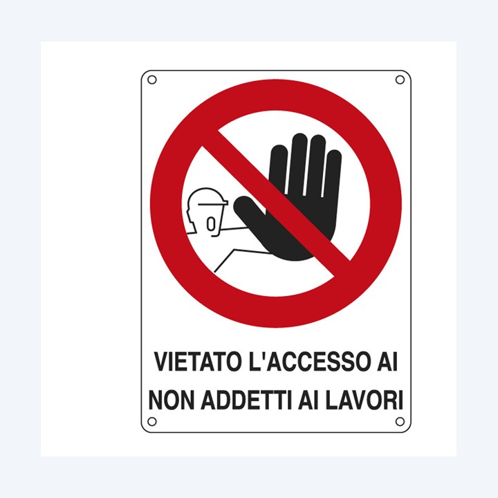 Cartello segnalatore 27x37 cm VIETATO — 76893 | Ecotempo
