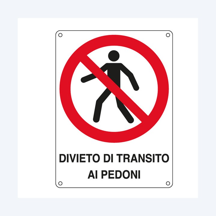 Cartello segnalatore 27x37 cm DIVIETO — 76899 | Ecotempo