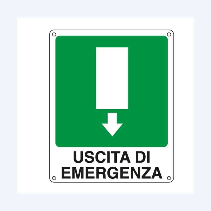 Cartello segnalatore 25x31 cm USCITA DI — 76909 | Ecotempo