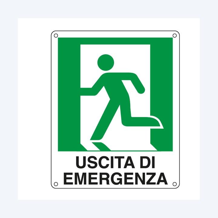Cartello segnalatore 25x31 cm USCITA DI — 76910 | Ecotempo