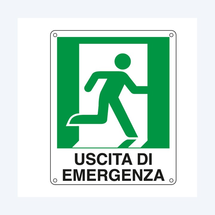 Cartello segnalatore 25x31 cm USCITA DI — 76911 | Ecotempo