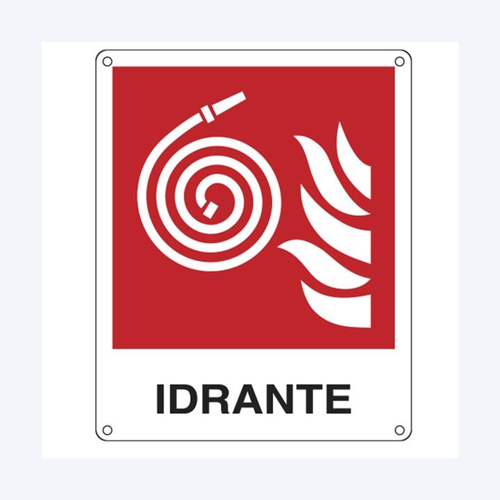 Cartello segnalatore 25x31 cm IDRANTE — 76917 | Ecotempo