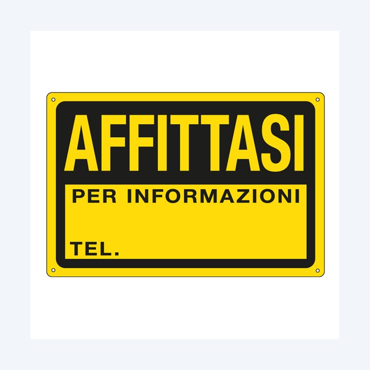 Cartello segnalatore 30x20 cm AFFITTASI — 76927 | Ecotempo