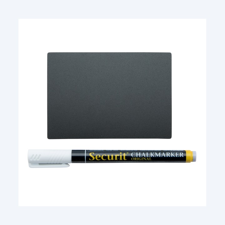 Targhette 7,4 x 10,5 cm (A7) nero Securit set 20 pezzi | Ecotempo