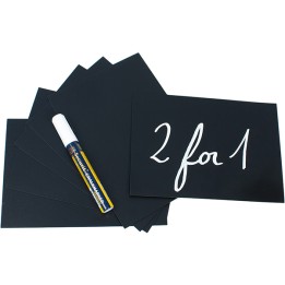 Targhette -15 x 21 cm (A5) nero Securit set 10 pezzi | Ecotempo