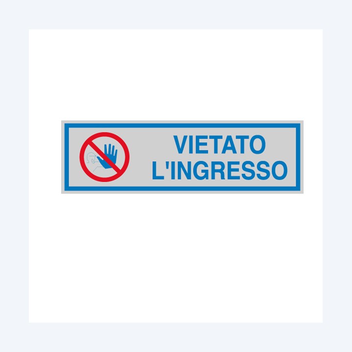 Targhetta adesiva VIETATO L'INGRESSO — 77169 | Ecotempo