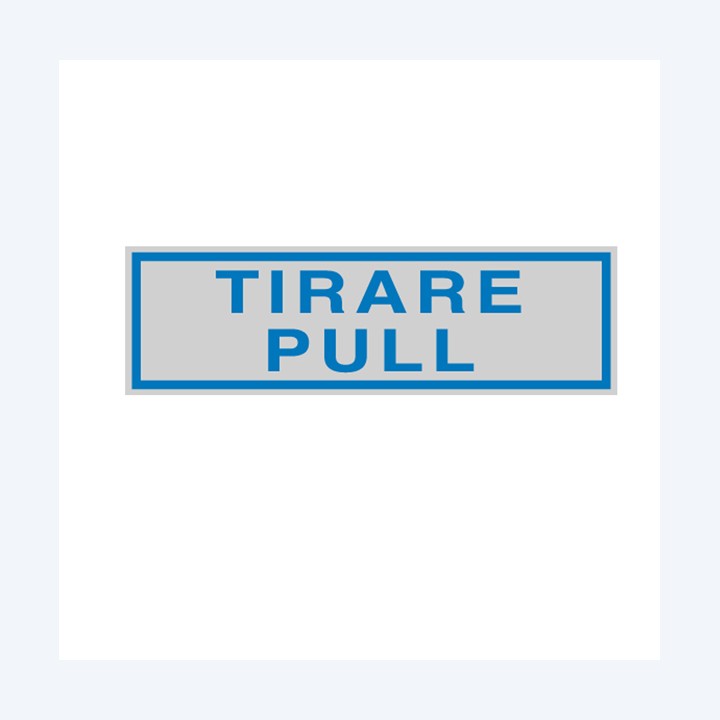 Targhetta adesiva TIRARE PULL 16,5 x 5 — 77174 | Ecotempo