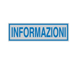 Targhetta adesiva INFORMAZIONI 16,5 x 5 — 77176 | Ecotempo