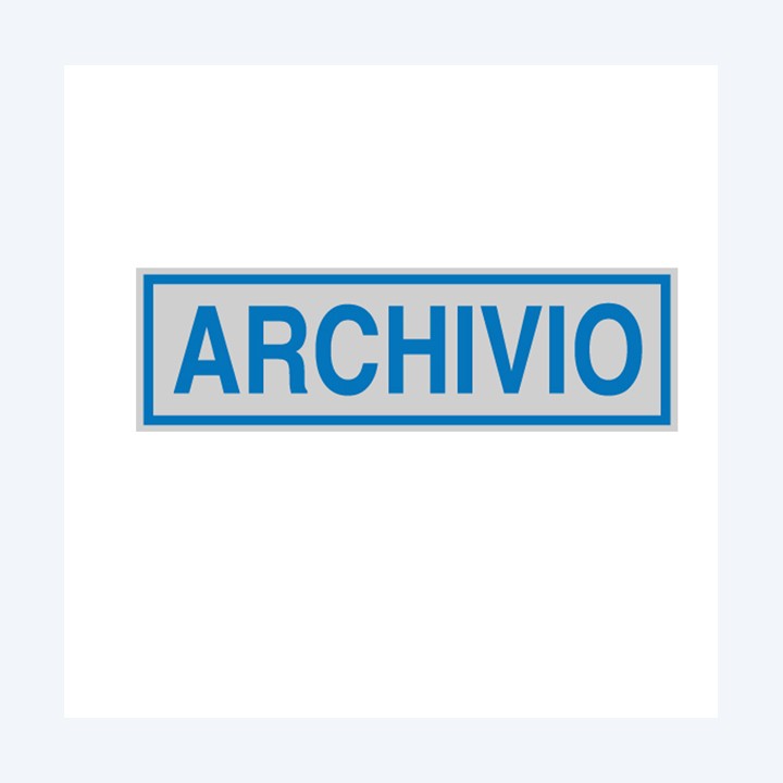 Targhetta adesiva ARCHIVIO 16,5 x 5 cm — 77180 | Ecotempo