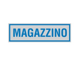 Targhetta adesiva MAGAZZINO 16,5 x 5 cm — 77182 | Ecotempo
