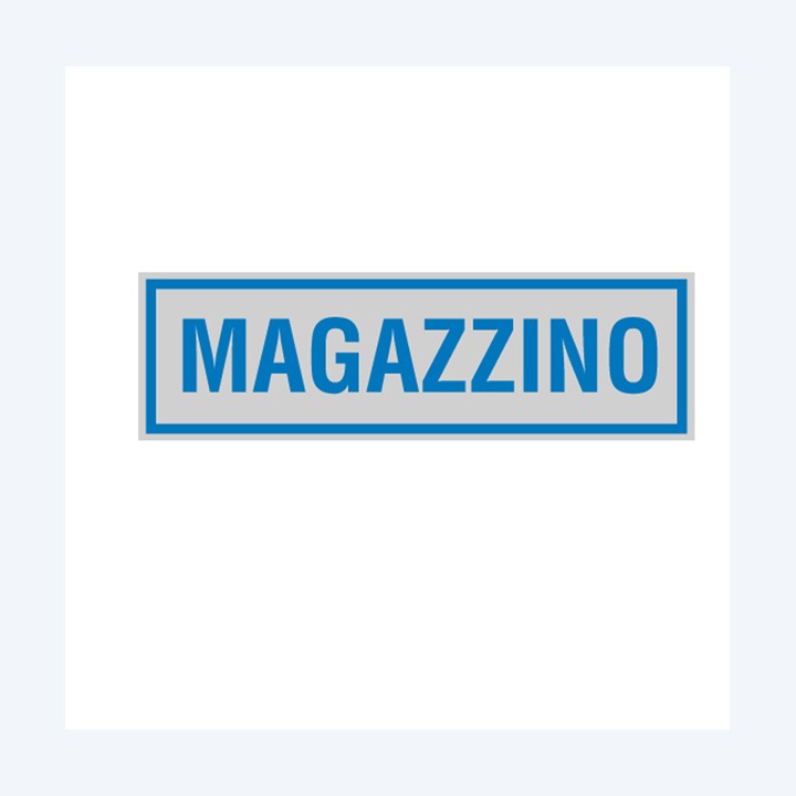 Targhetta adesiva MAGAZZINO 16,5 x 5 cm — 77182 | Ecotempo