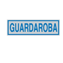 Targhetta adesiva GUARDAROBA 16,5 x 5 — 77183 | Ecotempo