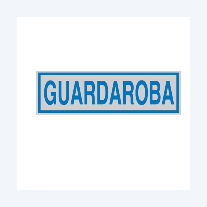 Targhetta adesiva GUARDAROBA 16,5 x 5 — 77183 | Ecotempo