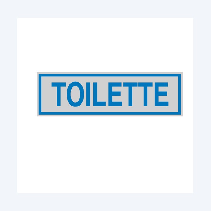 Targhetta adesiva TOILETTE 16,5 x 5 cm — 77186 | Ecotempo