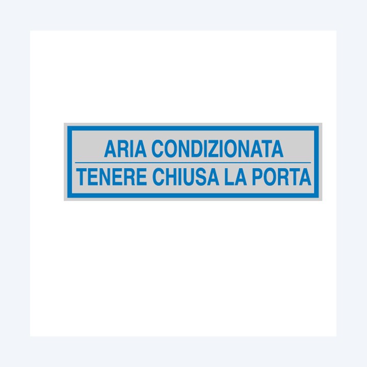 Targhetta adesiva ARIA CONDIZIONATA — 77189 | Ecotempo