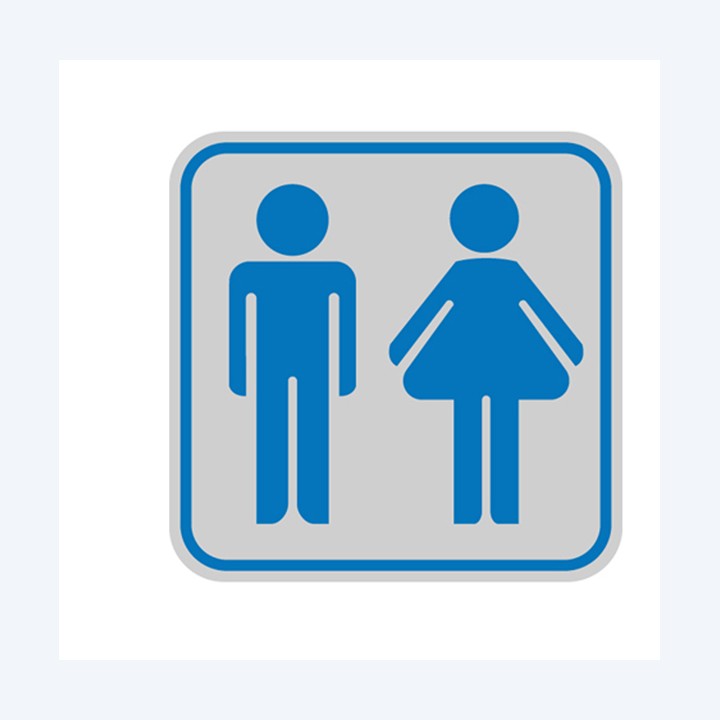 Targhetta adesiva pittogramma Toilette — 77206 | Ecotempo