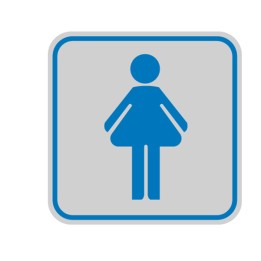 Targhetta adesiva pittogramma Toilette — 77208 | Ecotempo