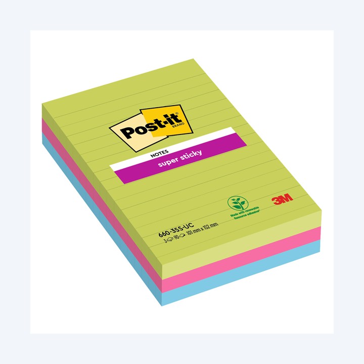 Blocco foglietti Post-it Super Sticky — 77356 | Ecotempo
