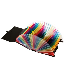 Portadocumenti a soffietto 25 tasche A4 PP nero Lebez | Ecotempo