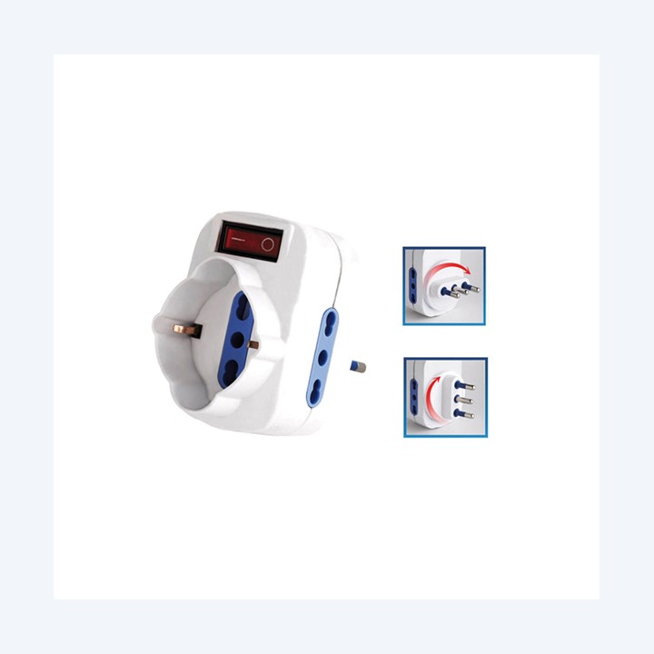 Adattatore rotante con interruttore 2 — 77579 | Ecotempo
