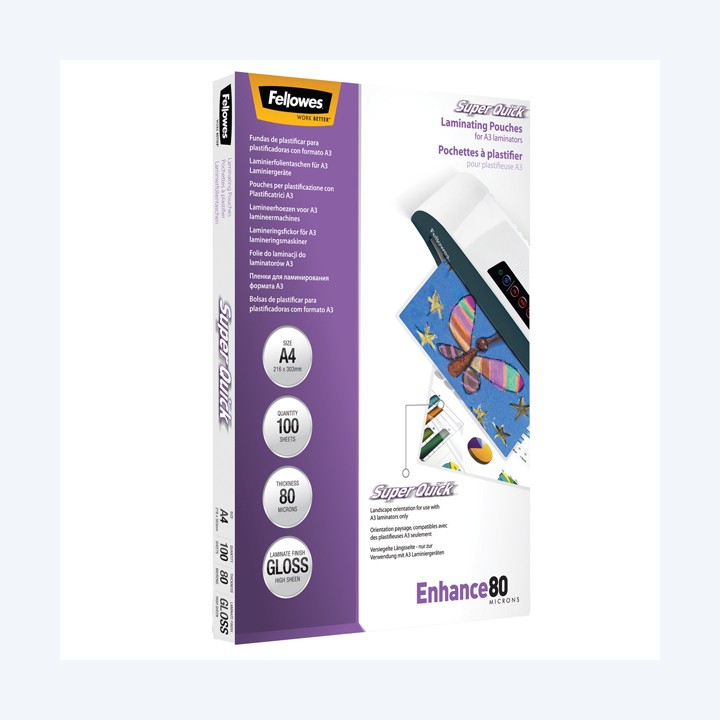 Pouches Enhance80 Superquick A4 2x80 — 77622 | Ecotempo