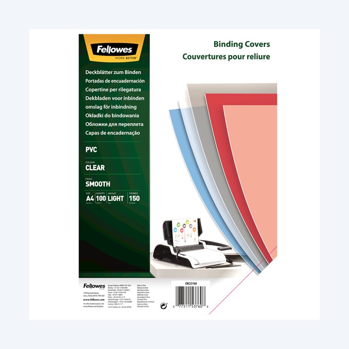 Copertine Clear A4 150 micron PVC — 77764 | Ecotempo