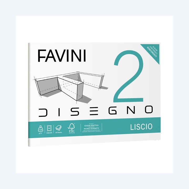 Album Favini 2 24 x 33 cm 110 gr 20 fogli liscio Favini | Ecotempo