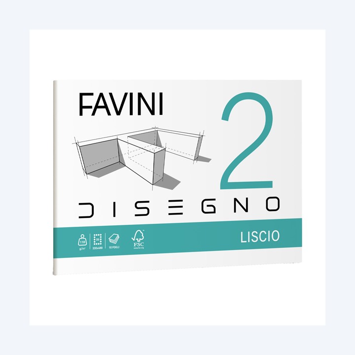 Album Favini 2 33 x 48 cm 110 gr 10 fogli liscio Favini | Ecotempo