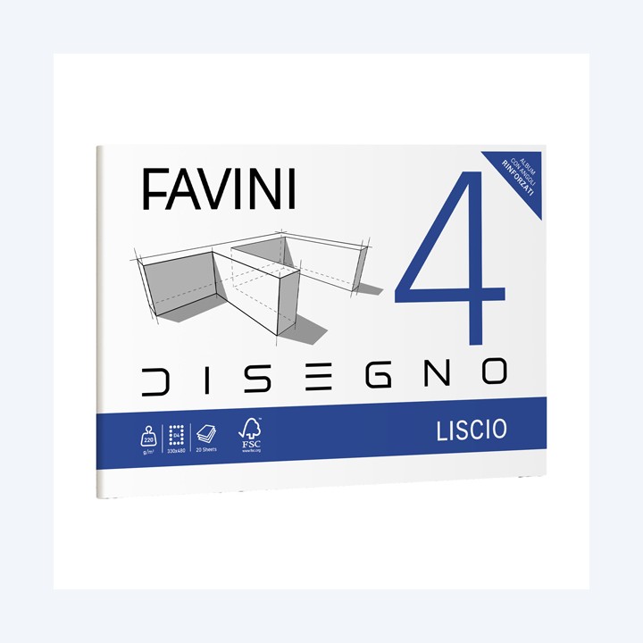 Album Favini 4 33 x 48 cm 220 gr 20 fogli liscio Favini | Ecotempo