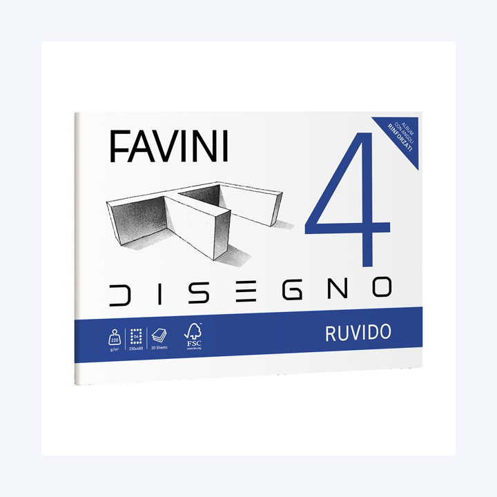 Album Favini 4 33 x 48 cm 220 gr 20 fogli ruvido Favini | Ecotempo