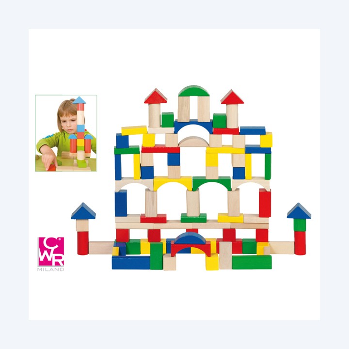 Gioco costruzioni in legno pezzi — 79402 | Ecotempo