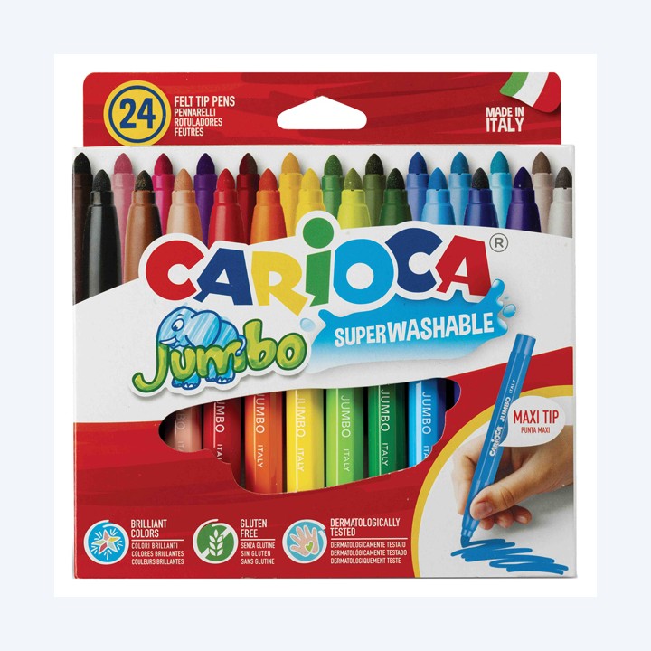 Pennarelli Jumbo punta 6,0mm colori — 79756 | Ecotempo
