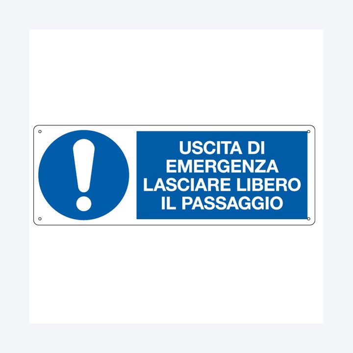 Cartello segnalatore 35x12,5 cm USCITA — 79811 | Ecotempo