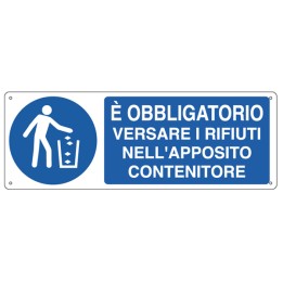 Cartello segnalatore 35x12,5 cm È — 79818 | Ecotempo