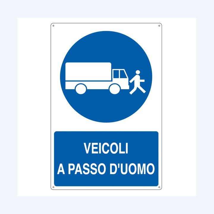 Cartello segnalatore 50x70 cm VEICOLI A — 79819 | Ecotempo