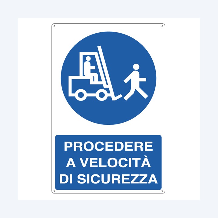 Cartello segnalatore 50x70 cm PROCEDERE — 79820 | Ecotempo