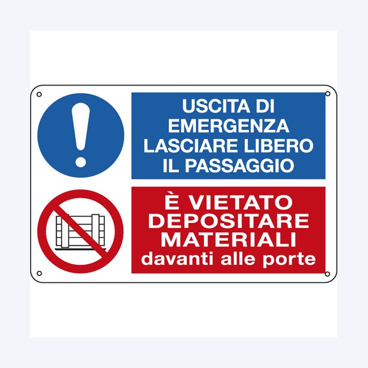 Cartello segnalatore multisimbolo 30x20 — 79833 | Ecotempo