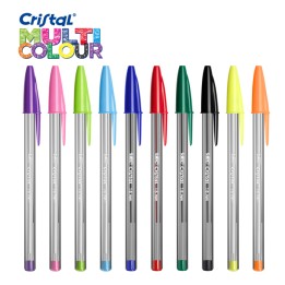 Penna a sfera Cristal Multicolor punta — 80145 | Ecotempo