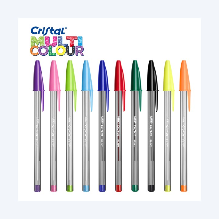 Penna a sfera Cristal Multicolor punta — 80145 | Ecotempo