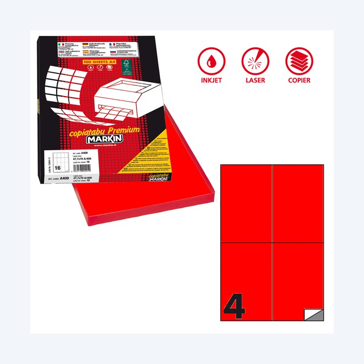 Etichette adesive C/519 in carta — 80183 | Ecotempo