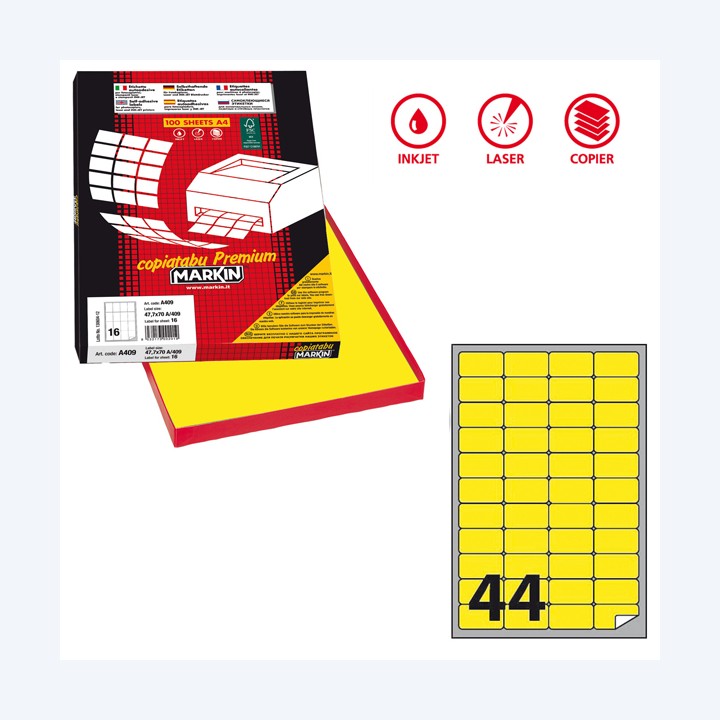 Etichette adesive A/406 in carta — 80188 | Ecotempo