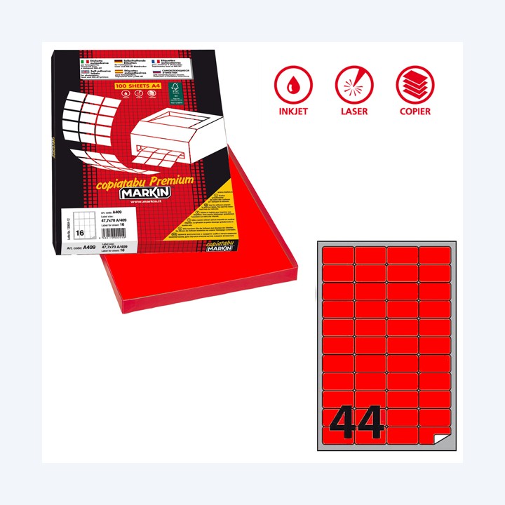 Etichette adesive A/406 in carta — 80191 | Ecotempo