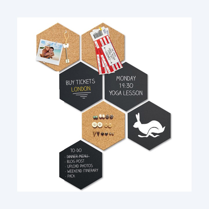 Set Wall Hexagon lavagne nere e — 80262 | Ecotempo