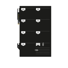 Lavagna da parete Weekplanner 30 x 45 cm nero Securit | Ecotempo