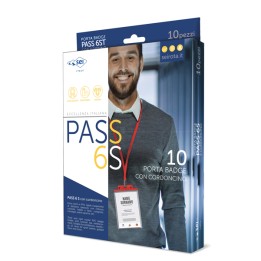 Portanome Pass 6S-P cordoncino nero 10 — 80276 | Ecotempo
