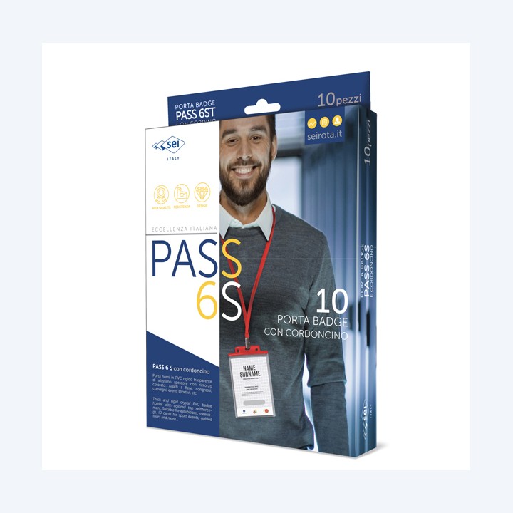 Portanome Pass 6S-P cordoncino nero 10 — 80276 | Ecotempo
