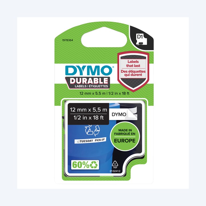 Nastro D1 Durable 1978364 12 mm x 5,5 — 80347 | Ecotempo