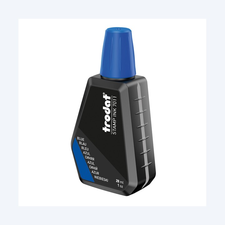 Inchiostro 7011 per timbro in gomma 28 ml blu Trodat | Ecotempo