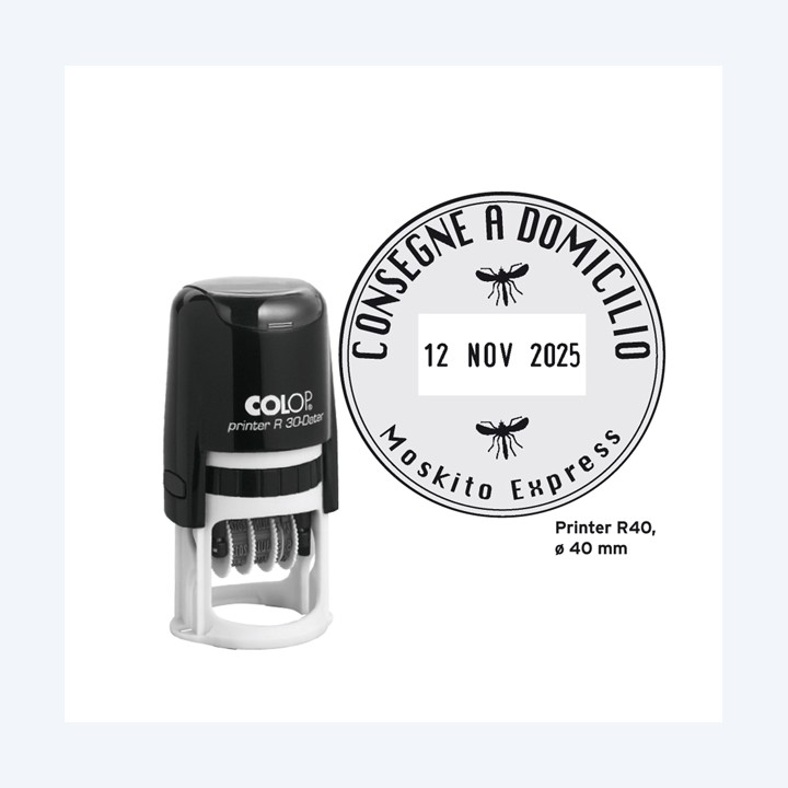 Timbro datario R40 diametro 40 mm 6 — 80448 | Ecotempo